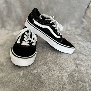 Kids Vans black and white sneakers